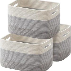 OIAHOMY Storage Basket, Woven Baskets for Storage 3 pack